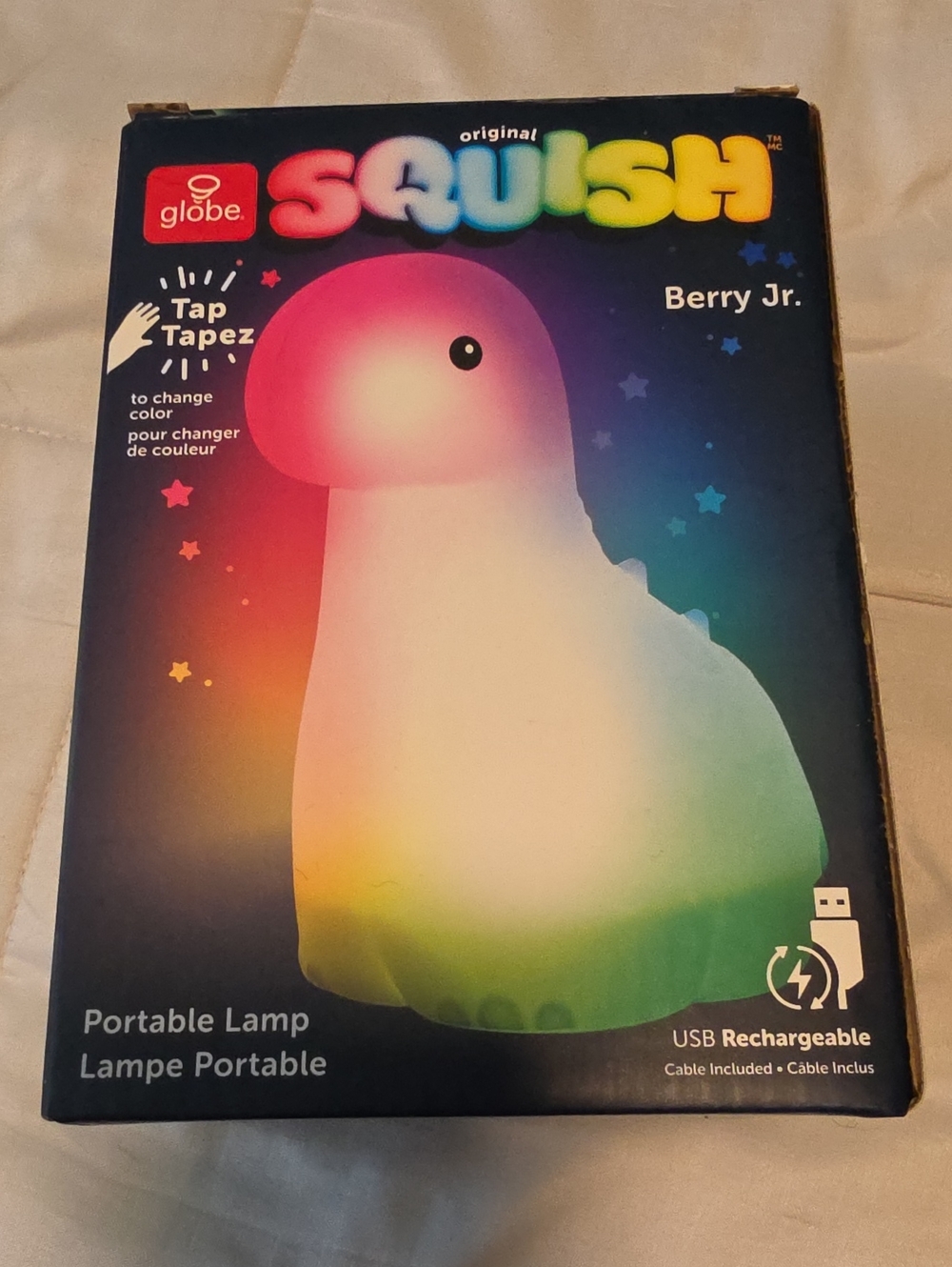 Globe Squish Berry Jr. LED Portable Lamp - Pink, White, Green